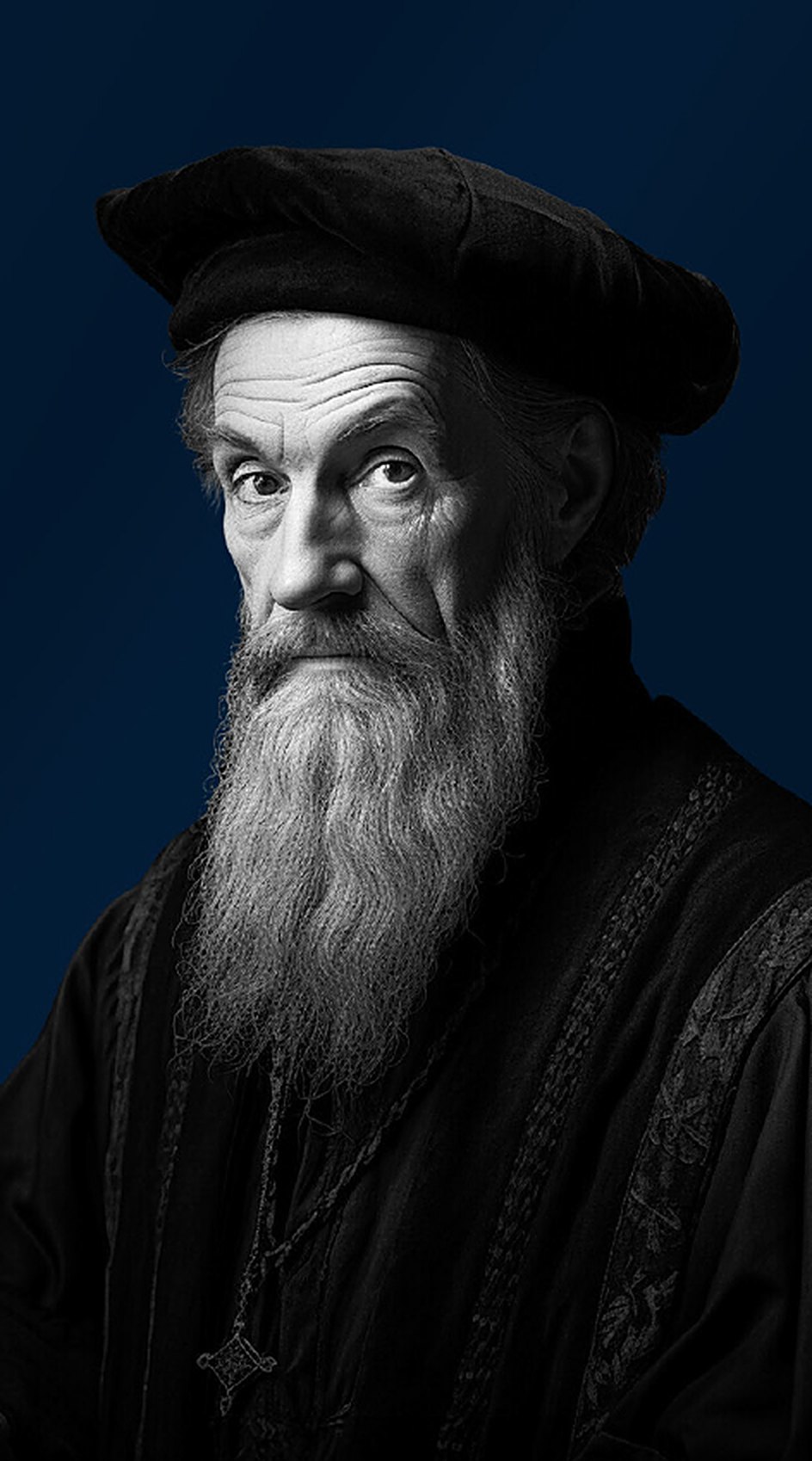 Retrato em preto e branco de um reformador do século XVI